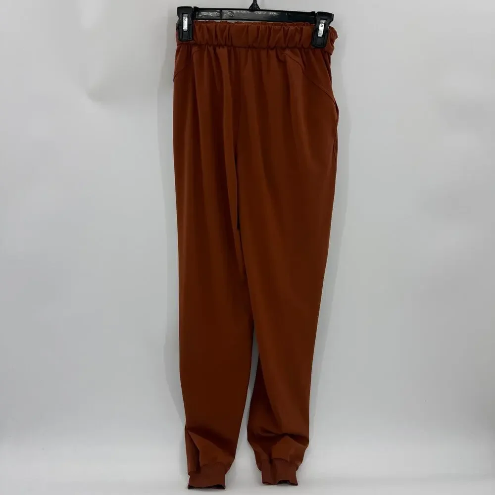 LULULEMON Keep Moving Jogger Size 2 Brown Pull On Stretch Athleisure W5CV4S